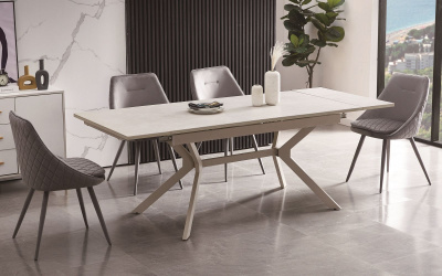 Интерьерный раздвижной стол 4SIS Меркурий Цвет: белый глянцевый