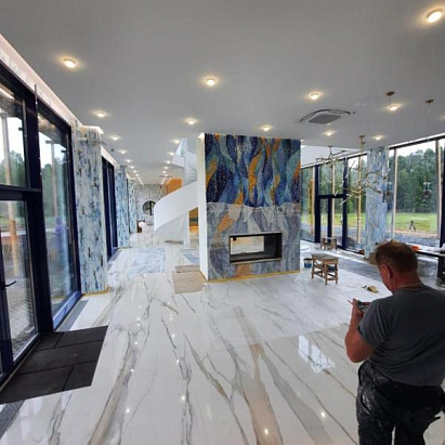 Топка Астов индивидуального изготовления. Размер стекла 1600*800 мм