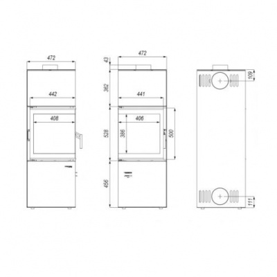 Печь камин Defro Home Quadroom, 9,6 кВт Печь камин Defro Home Quadroom, 9,6 кВт
