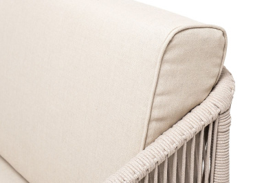 Диван 4SIS Канны 2-местный из роупа; основание дуб, роуп бежевый, ткань бежевая 052