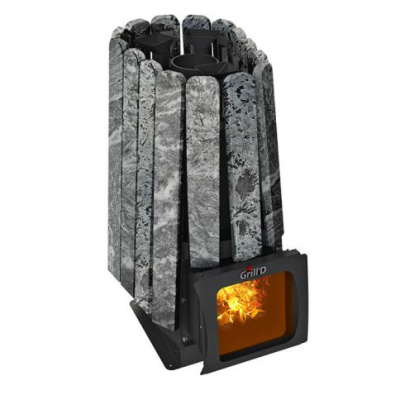Банная печь Grill’D Cometa 350 Vega Short Window Max Stone (серпентинит)
