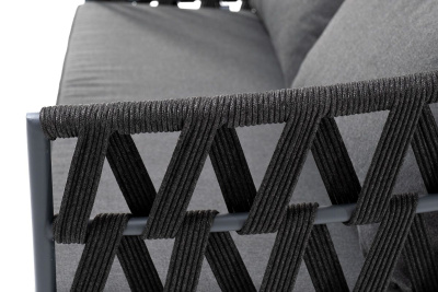 Диван 4SIS Диего 2-местный из роупа Цвет: тёмно-серый