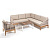 Модульная угловая лаунж-зона 4SIS Канны из роупа Цвет: дуб, бежевый