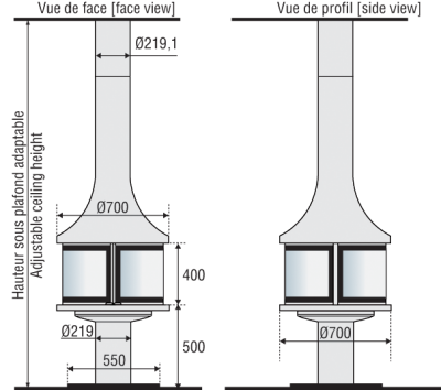 Центральный камин Bordelet Lea 998
