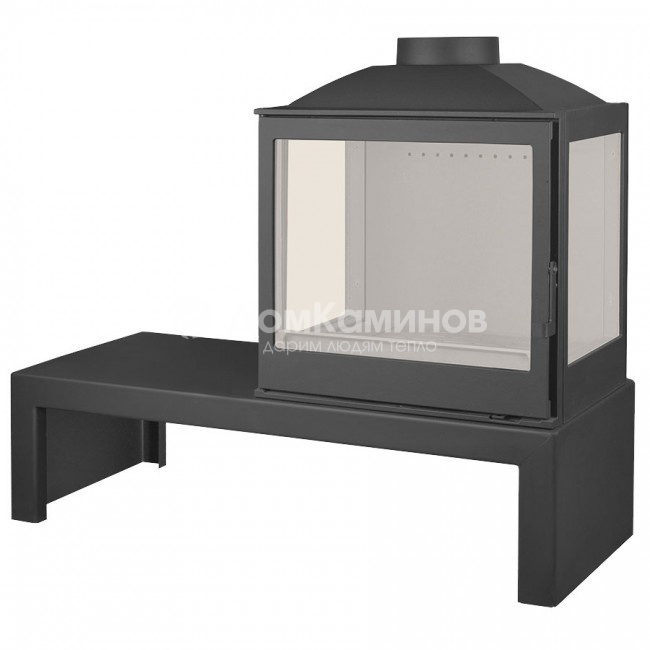 Отопительная печь Liseo Castiron LCI 5 GFLR Table, два боковых стекла