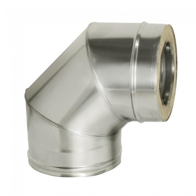 Отвод Дымок 0.8 мм 90 с изоляцией, d=300 мм