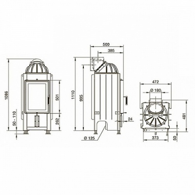 Каминная топка Hoxter HAKA 37/50