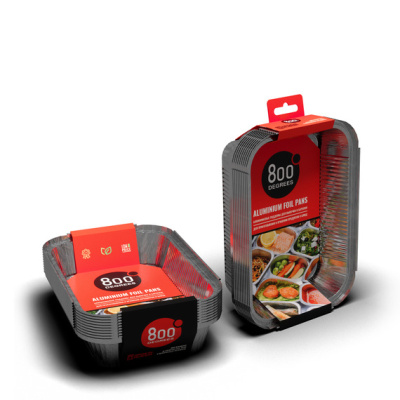 Алюминиевые поддоны 800 Degrees Foil Pans M-size, 10 шт