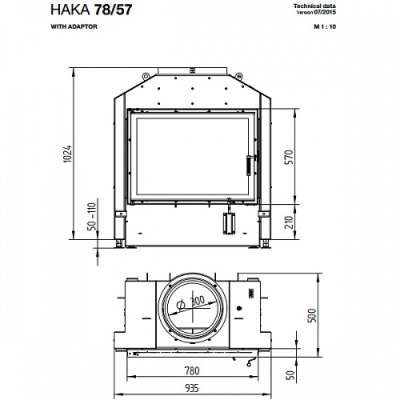 Каминная топка Hoxter HAKA 78/57