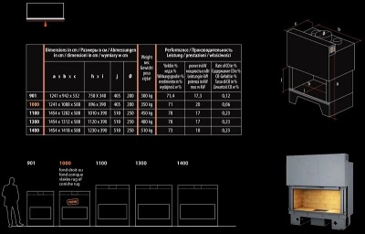 Каминная топка Totem HORIZON 1000 Каминная топка Totem HORIZON 1000
