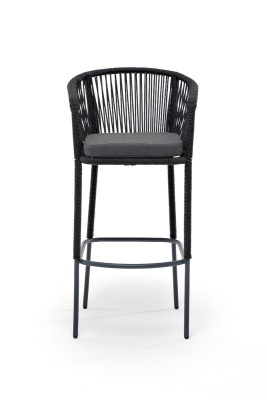 Стул барный 4SIS Марсель из роупа Цвет: темно-серый (RAL7024) шагрень, темно-серый