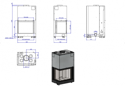 Каминная топка MCZ Forma 75 DX/SX