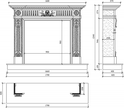 Мраморный портал Dafne