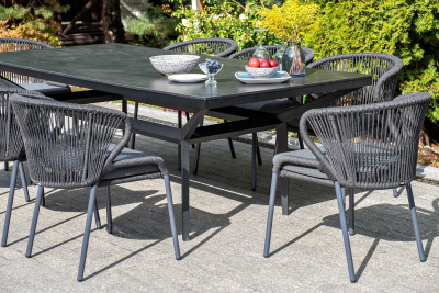 Стул 4SIS Милан из роупа Цвет: темно-серый муар, темно-серый Стул 4SIS Милан из роупа Цвет: темно-серый муар, темно-серый