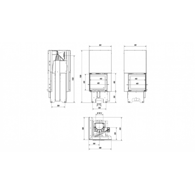 Каминная топка Kratki VNL 480 480 Каминная топка Kratki VNL 480 480