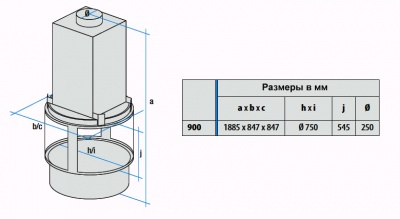 Каминная топка Totem Suspendu Panoramique без основания