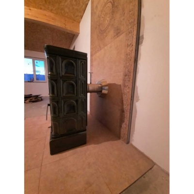 Печь-камин ABX BRITANIA K, с кафельным цоколем, с теплообменником (зеленый) Печь-камин ABX BRITANIA K, с кафельным цоколем, с теплообменником (зеленый)