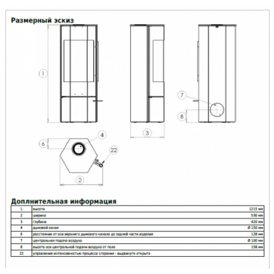 Печь-камин ABX Vegas (черная сталь) Печь-камин ABX Vegas (черная сталь)