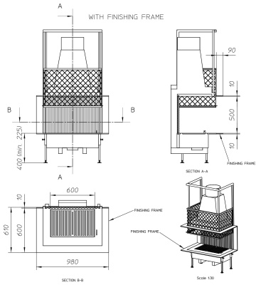 Топка Metalfire Universal MF 800-50 W 3S