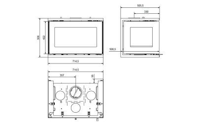 Каминная топка RAIS 500-3