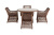 Обеденная группа 4SIS Доппио Цвет: коричневый