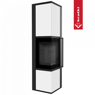 Печь Kratki PRO TORA/L. 8 кВт, белое стекло