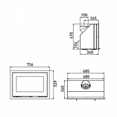 Каминная топка Lotus H370 Petite Black Magic Каминная топка Lotus H370 Petite Black Magic