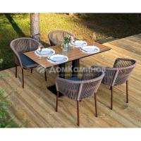 Обеденная группа 4SIS Каффе Дабл из роупа Цвет: дуб