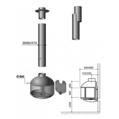 Камин Edofocus 850