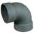 Отвод Гефест 90гр чугун ф130
