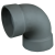 Отвод Гефест 90гр чугун ф130