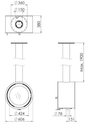 Камин Dik Geurts Odin Front Fixed