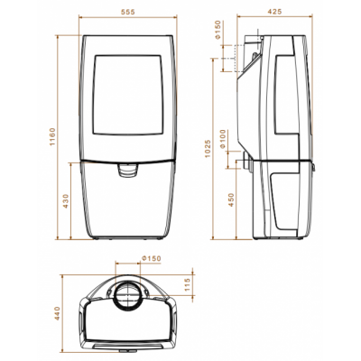 Печь-камин Dovre SENSE 403