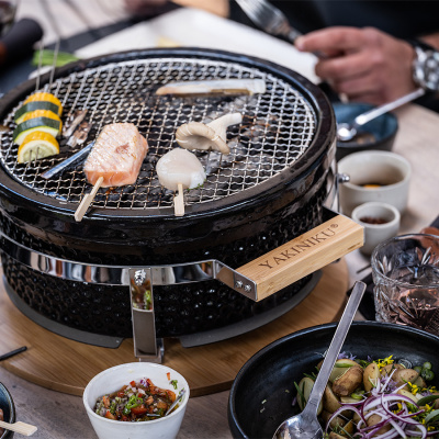 Керамический круглый настольный гриль Yakiniku Shichirin