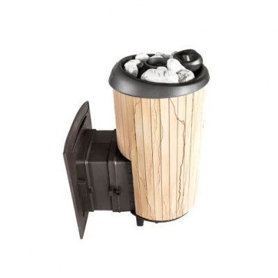 Банная печь Прометалл Атмосфера XL (Про) в ламелях Окаменевшее дерево перенесенный рисунок Банная печь Прометалл Атмосфера XL (Про) в ламелях Окаменевшее дерево перенесенный рисунок