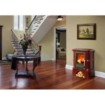 Печь-камин ABX BAVARIA K, с кафельным цоколем (табак)