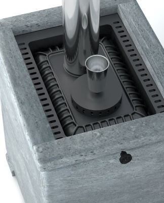 Комплект Эверест 24 Легкий пар (280) Пироксенит Элит, S-40 диаметр дымохода: 120 мм