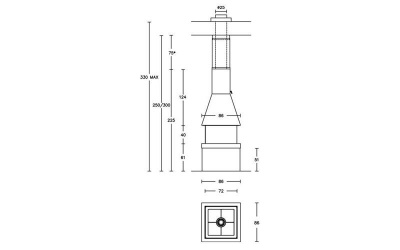 Каминная топка Piazzetta M 360 Q