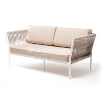 Диван 4SIS Касабланка 2-местный из роупа Цвет: белый, бежевый