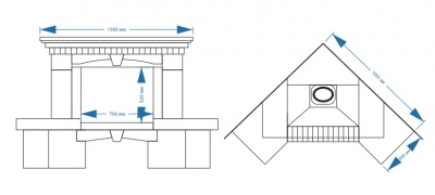 Каминная облицовка Гранд Угловая