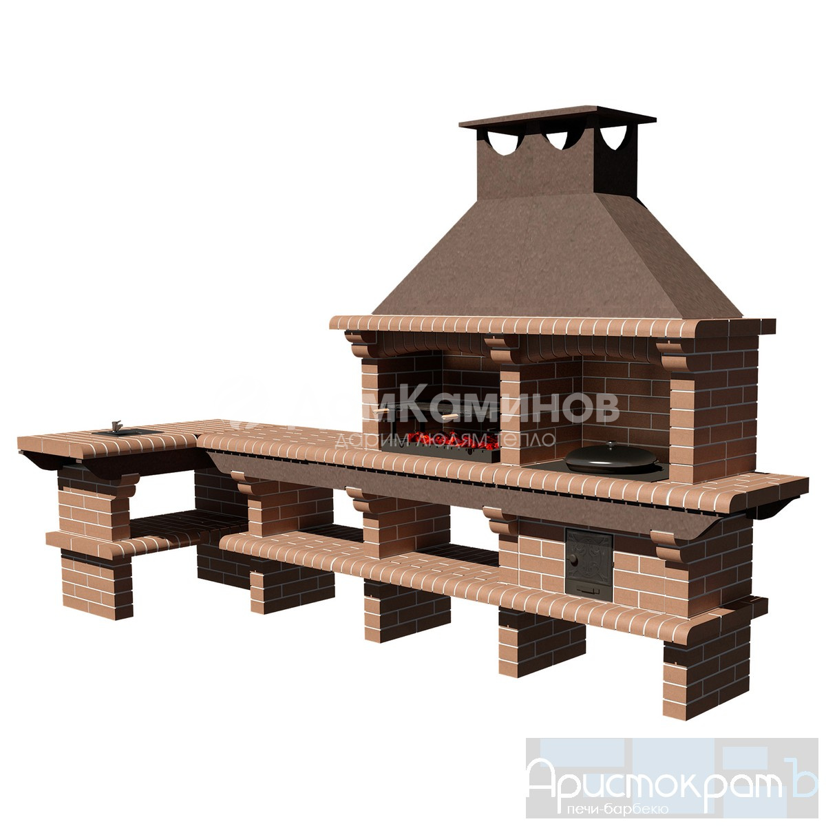 Кирпичное барбекю АРИСТОКРАТЪ 7302