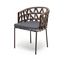 Стул 4SIS Диего из роупа Цвет: коричневый, серый