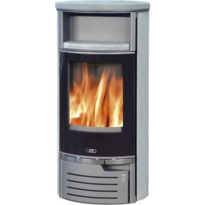 Печь-камин ABX Atlantik 5 III (серая сталь тальк с верхней плитой)