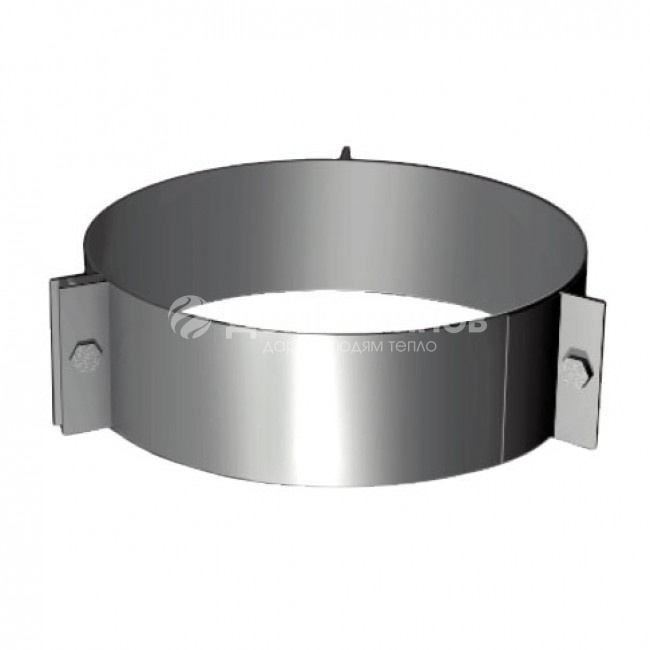 Хомут под растяжки Вулкан на трубу V50R D300/400, нерж 304