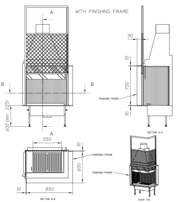 Топка Metalfire Universal MF 800-75 W 2S R