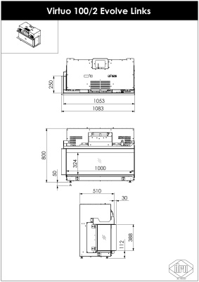 Электрокамин DRU Virtuo 100/2 Evolve L