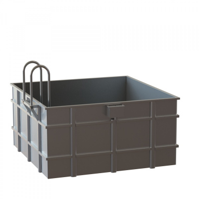 Купель из нержавеющей стали 2,4х2,4х1,2