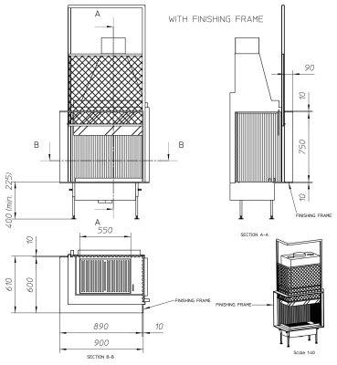 Топка Metalfire Universal MF 800-75 W 2S L