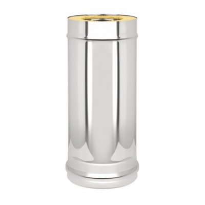 Сэндвич-Труба Везувий Нерж+Нерж (AISI 316/304 (0,5мм/0,5мм) д.200х300, L-0,5м