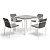Обеденная группа 4SIS Венето 4-местная со стульями Марокко Цвет: белый, серый